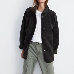 Albany Reversible Lux Sherpa Coat - black/S NWT